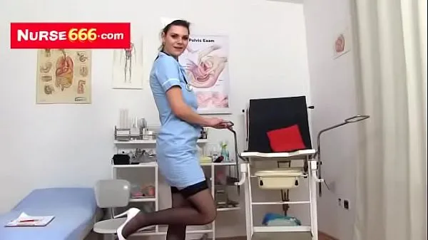 HD Kristyna a filthy Czech nurse pussy play at gyno clinic-filmer