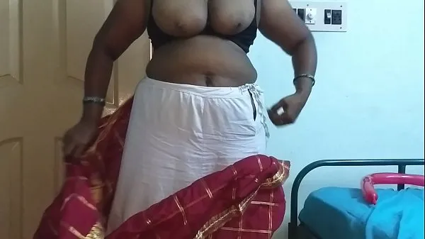 HD desi indian tamil telugu kannada malayalam hindi horny cheating wife vanitha wearing cherry red colour saree showing big boobs and shaved pussy press hard boobs press nip rubbing pussy masturbation ڈرائیو موویز