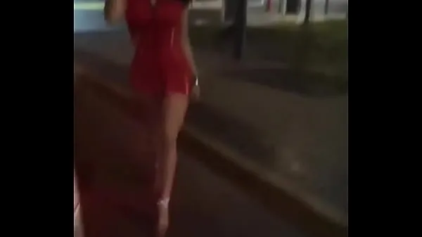 HD Giselle Montez strips down her robes on street in public in front of traffic police ڈرائیو موویز