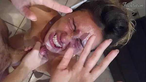 HD Girl orgasms multiple times and in all positions. (at 7.4, 22.4, 37.2). BLOWJOB FEET UP with epic huge facial as a REWARD - FRENCH audio-filmer