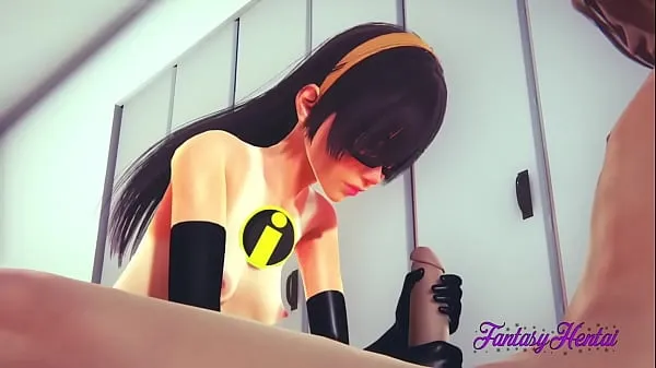 HD Incredibles Hentai 3D - Violette Handjob, blowjob, cunnilingus and fucked - Disney Japanese manga anime porn ขับเคลื่อนภาพยนตร์