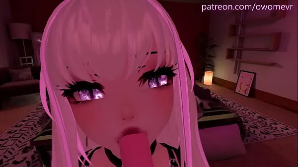 HD Beautiful POV Blowjob in VRchat - with Lewd Moaning and ASMR Noises [VRchat Erp, 3D Hentai schijf Films