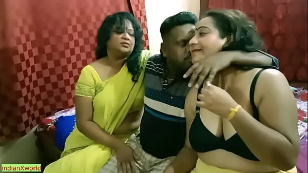 HD Menino indiano bengali ficando com medo de foder dois milf bhabhi !! Melhor sexo erótico a três gera filmes