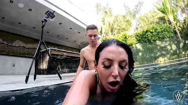 HD ANGELA WHITE - Busty Bikini Sex in the Pool drive Movies