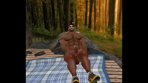 HDhandsome hunk john urschel jerks his massive manhood in the woodsドライブムービー