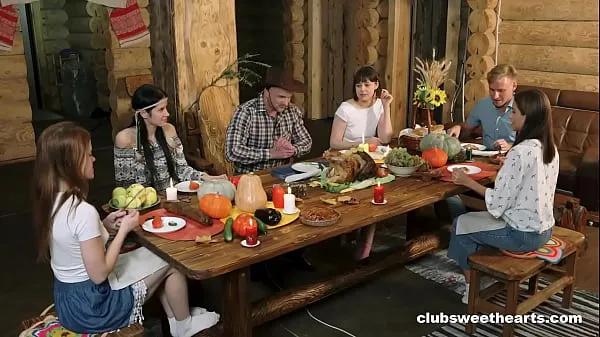 Ταινίες δίσκου HD Thanksgiving Dinner turns into Fucking Fiesta by ClubSweethearts