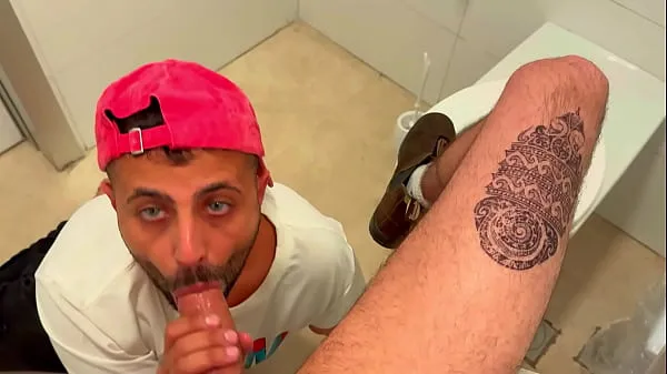 HD Middle Eastern guy gets long blowjob in a public toilet drive Movies