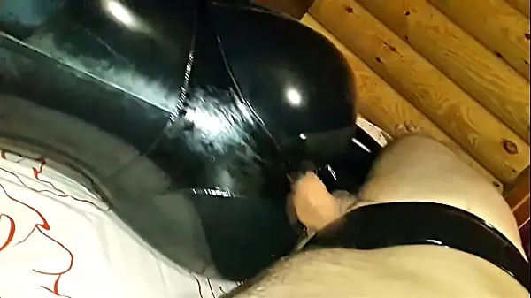 Ταινίες δίσκου HD Me fucking my wife's big ass in black latex catsuit at home